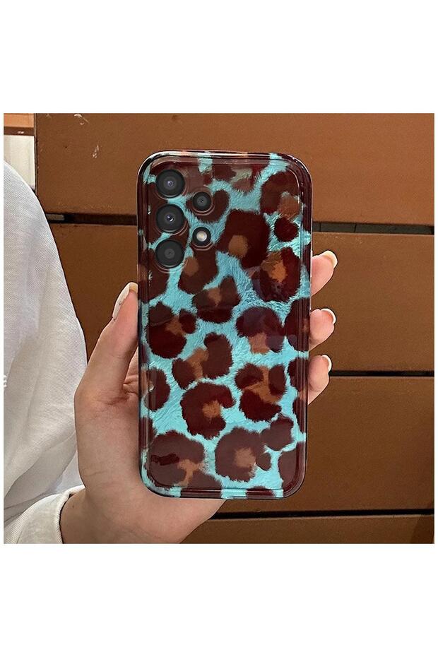 Samsung Galaxy A32 Compatible Case Zebana Luxe Leopard Silicone Case Brown