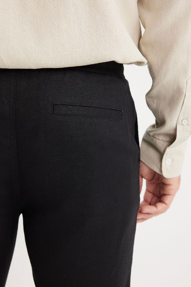 Yazlık Jogger Keten Düz Paça Pantolon D7542AX25SP - 7