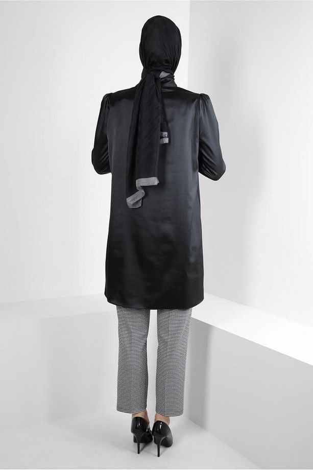 KAZAYAĞI DESENLİ DAR PAÇA PANTOLON 70547 - 4