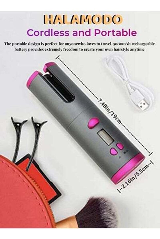 مكواة تجعيد الشعر اللاسلكية المحمولة - 3