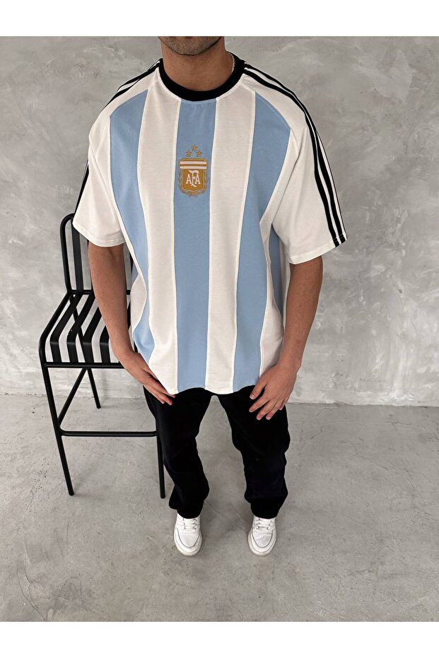 Arg Nakış Oversize Unisex T-shirt - 3