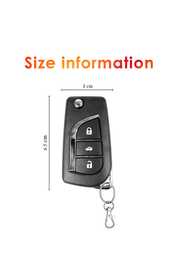 Universal Remote Keyless Entry System with Central Locking, Trunk Release & Car Locator Function - 2
