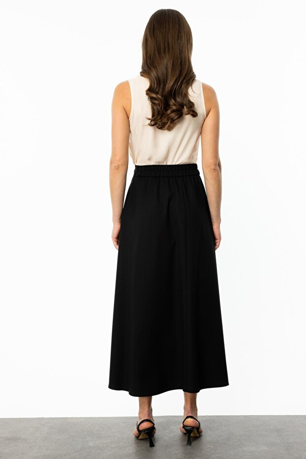 Maxi Boy Kalın Pileli Etek - 5