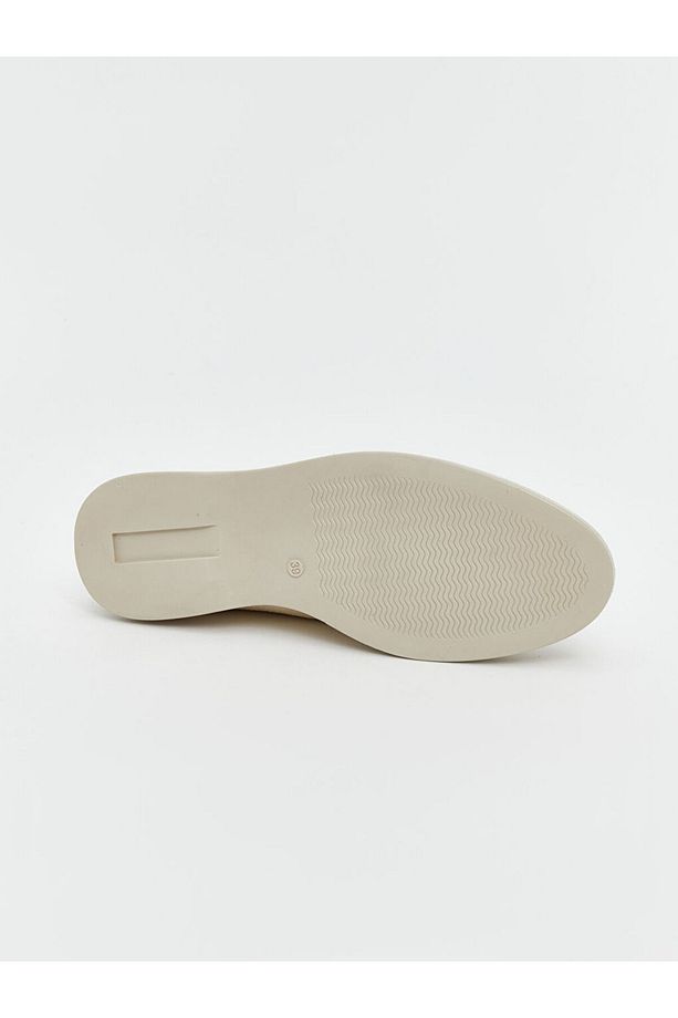 LCW STEPS Bej Deri Görünümlü Kadın Loafer Ayakkabı - 7