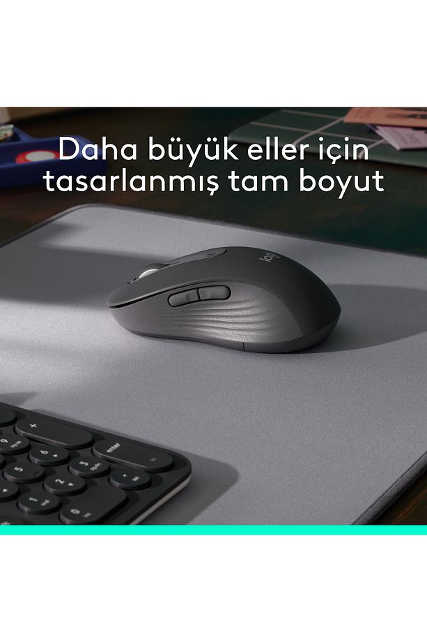 Logi Signature M650 Kablosuz Mouse, Büyük Boy Sağ El Için, Sessiz, 4000 Dpı, Bluetooth, Logi Bol - 4