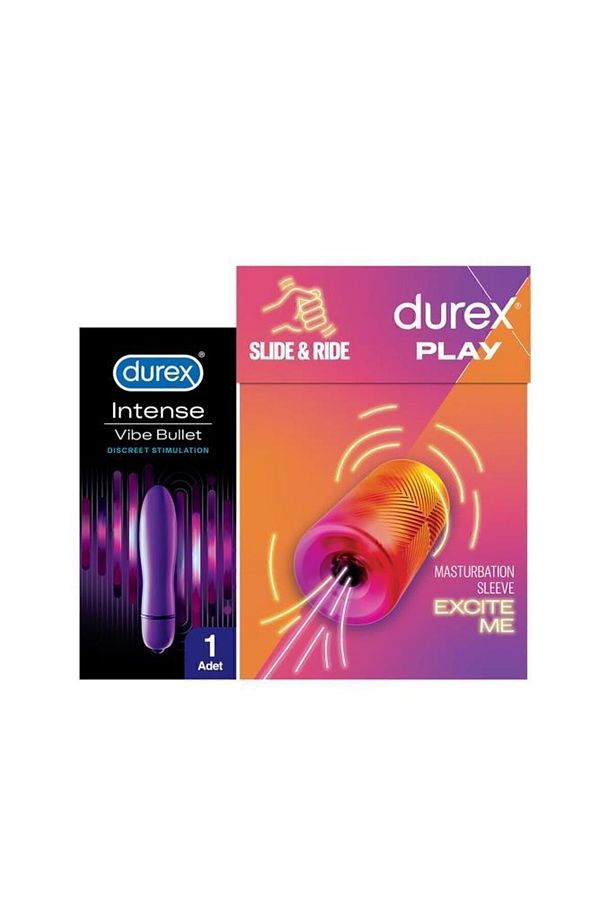 Manuel Mastürbatör, Esnek ve Yumuşak + Durex Intense Vibe Bullet Titreşimli Vibratör, Fırsat Paketi - 1
