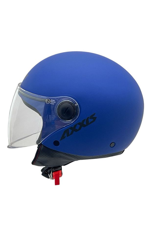 AXXİS SQUARE YARIM KASK SOLİD A7 MAT MAVİ - 1