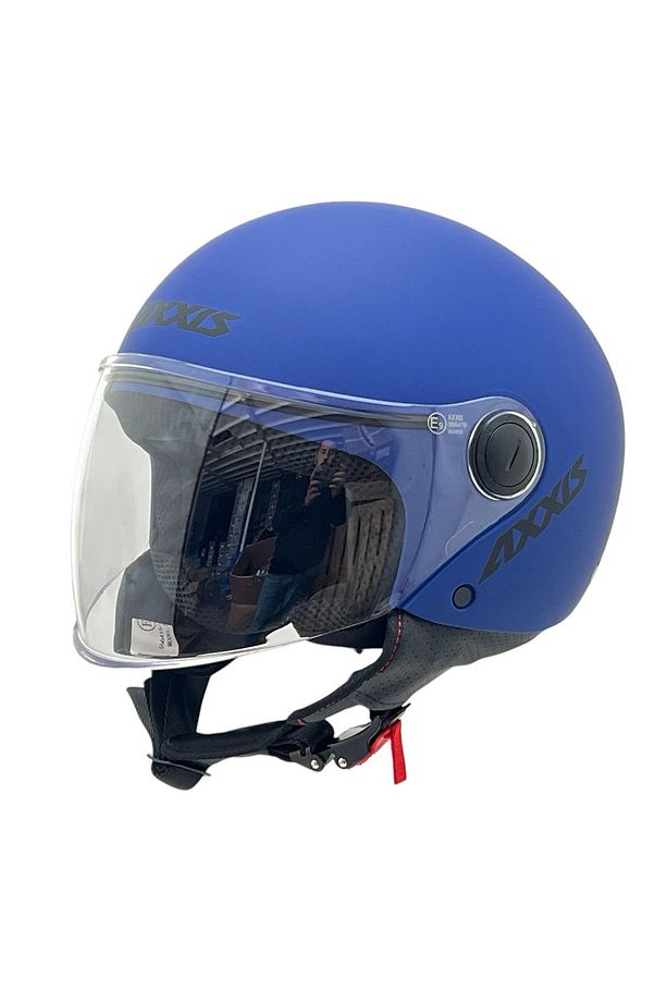 AXXİS SQUARE YARIM KASK SOLİD A7 MAT MAVİ - 2