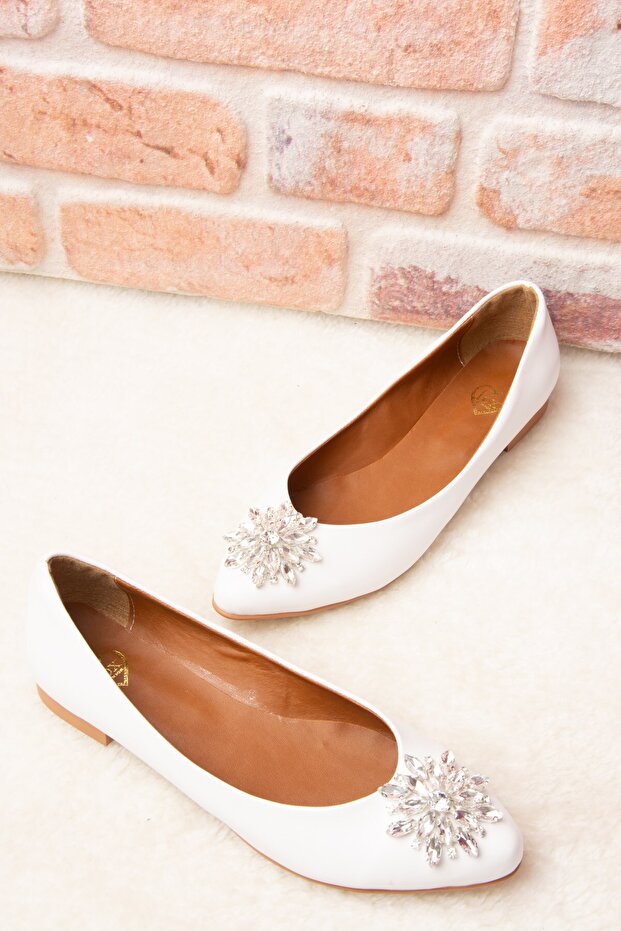 Bílá dámská balerína Ballerina H726511709 - 3