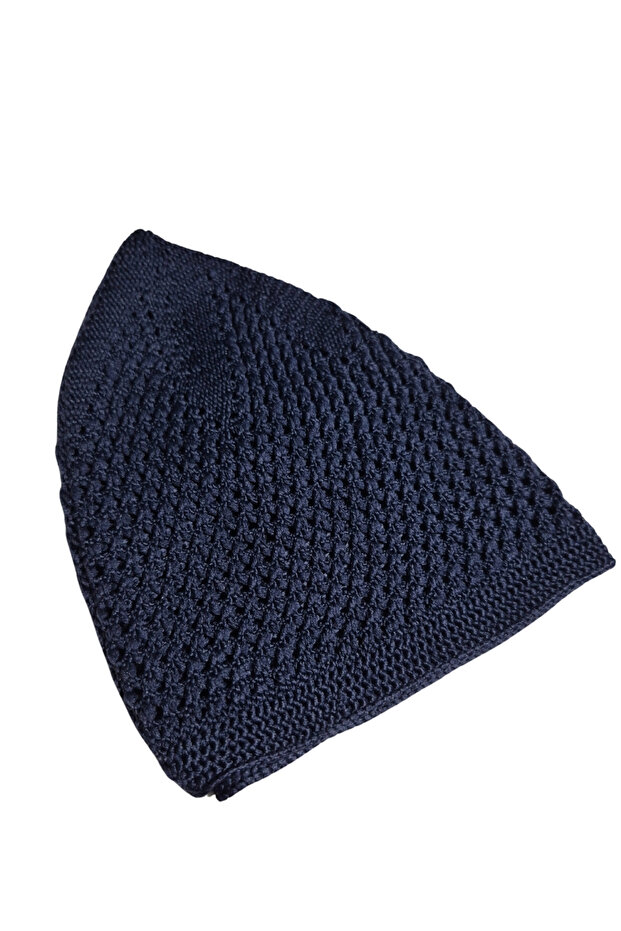 Hand Knitted Motif Prayer Cap, High Quality, Cotton Pieces