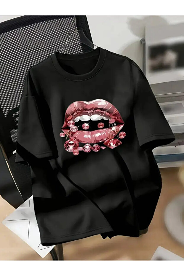 Oversize Cut Short Sleeve Printed T-Shirt