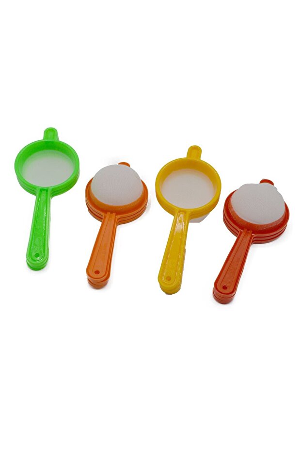 Multi-colored plastic strainer - 12 pieces - 1