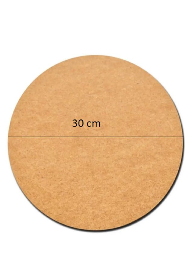 12 Adet 30 Cm Çapta 3 Mm (2.7 MM) Ham Mdf Duralit Daire Plaka Supla Tabanı - 1