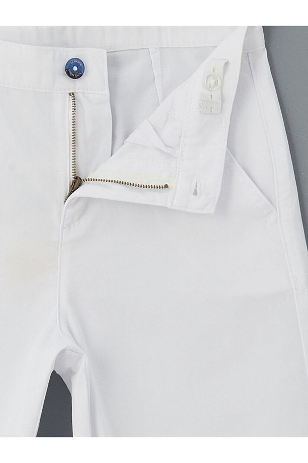 Standart Kalıp %100 Pamuk Gabardin Kumaş Beli Ayarlanabilir Lastikli Erkek Çocuk Şort - 3