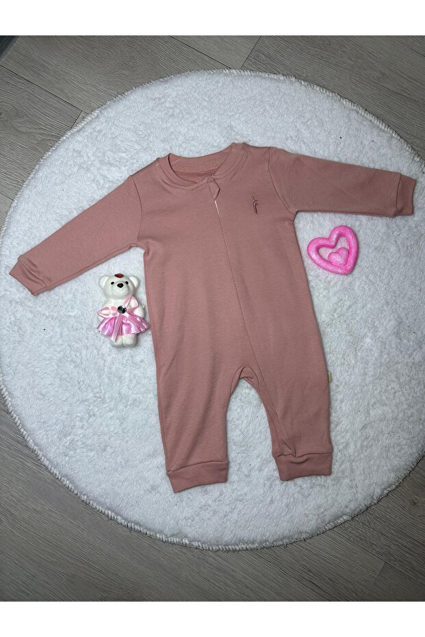 Kız Baskısız Pamuklu Tulum - 1