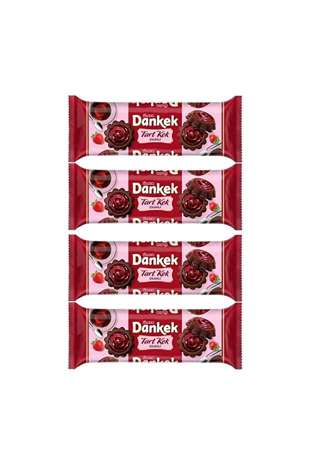 Dankek Tart Kek Çilekli 180 gr x 4 Adet - 1