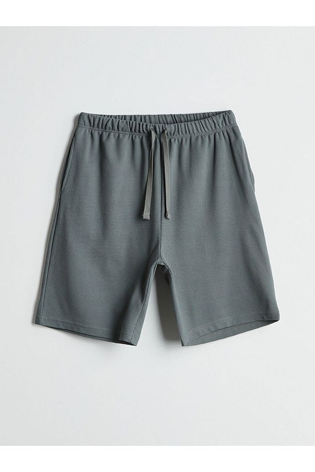 Yeşil Standart Kalıp Erkek Şortlu Pijama Takımı - 4