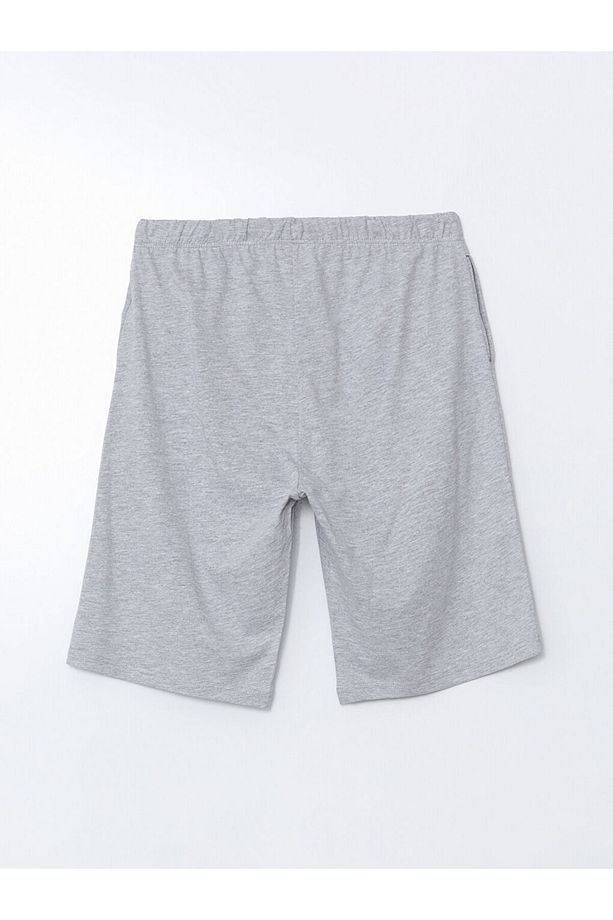 Lacivert Standart Kalıp Erkek Şortlu Pijama Takımı - 5