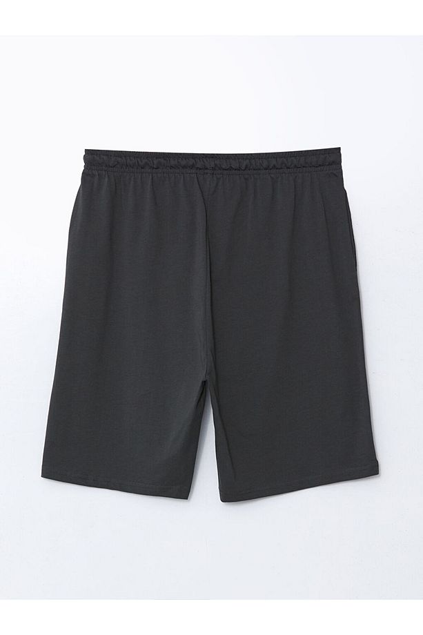 Gri Standart Kalıp Erkek Şortlu Pijama Takımı - 5