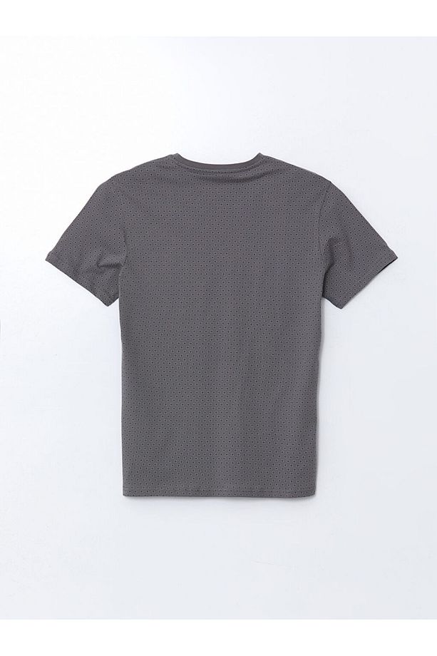 Gri Standart Kalıp Erkek Şortlu Pijama Takımı - 3
