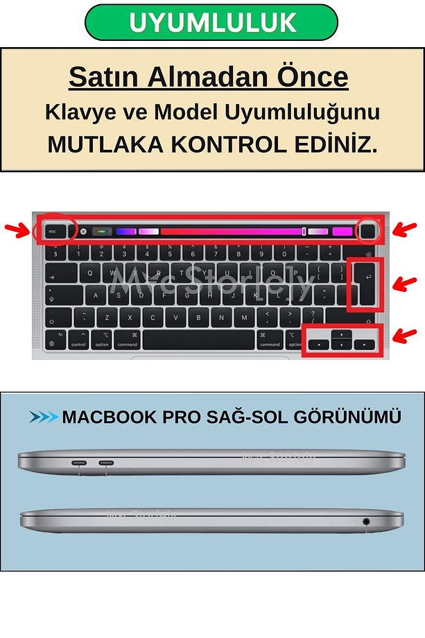 Arapça Klavye Macbook Pro Klavye Koruyucu 13inç M1 M2 Çip A2289 A2251 A2338 A2141 Ile Uyumlu Dazzle - 3