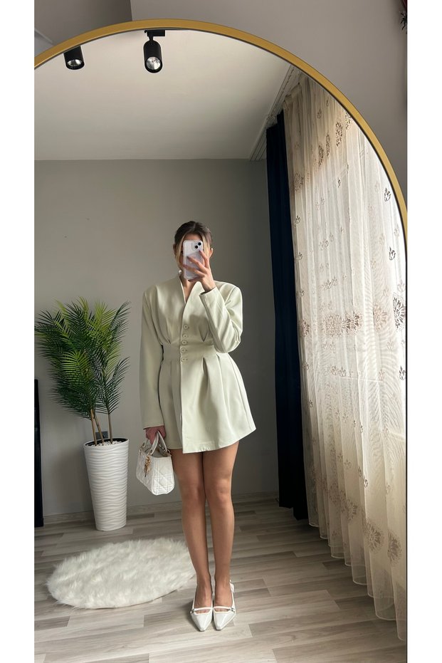 Waist Cinch Jacket Dress