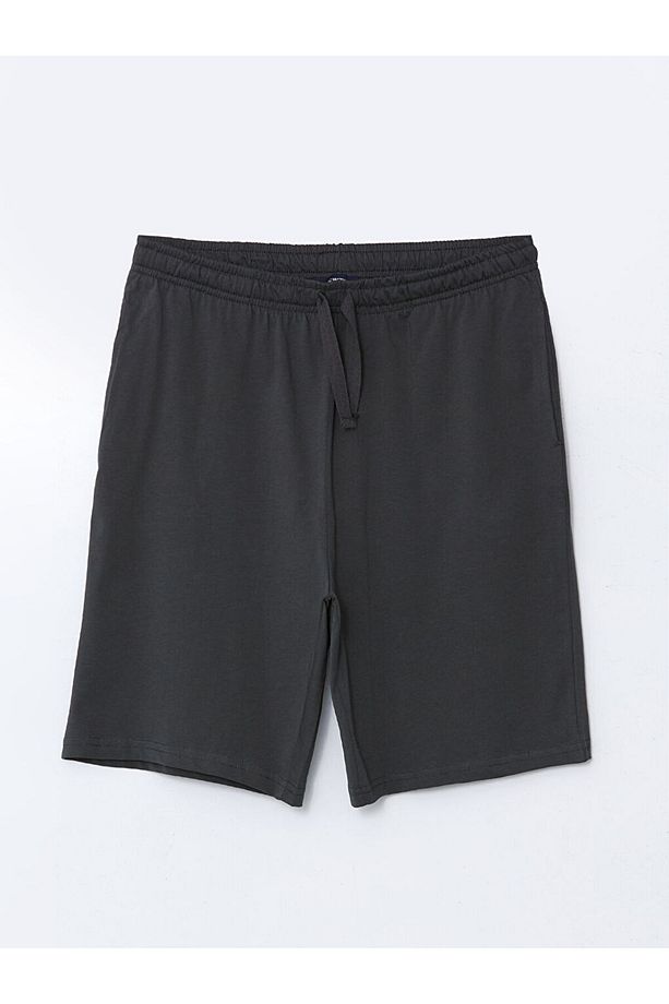 Gri Standart Kalıp Erkek Şortlu Pijama Takımı - 4
