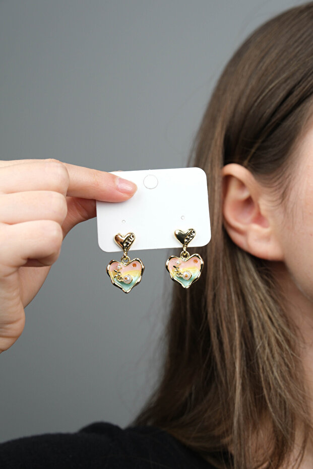 KADIN MİNELİ ÇELİK KÜPE - 1