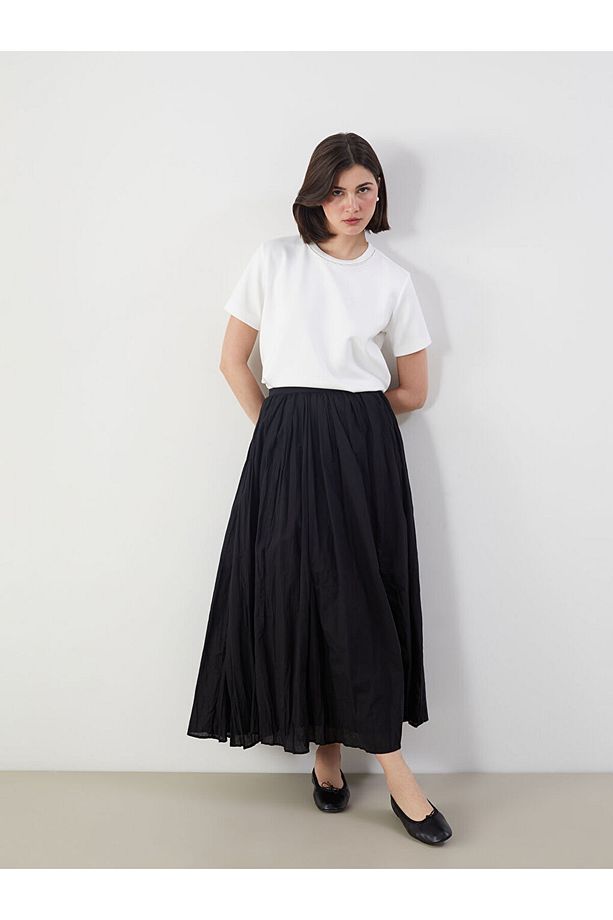 LCW Modest Siyah Beli Lastikli Vual Etek - 1