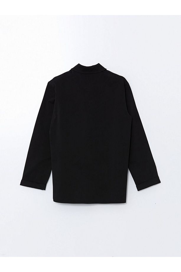 LCW Modest Siyah Gabardin Kadın Gömlek - 6