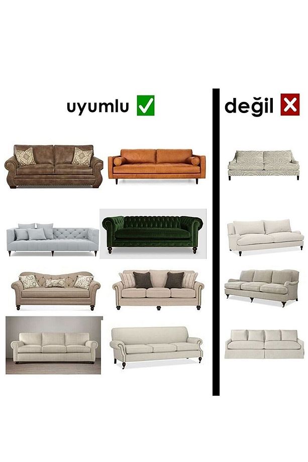 Jakarli 3 kişilik Koltuk Örtüsü , Çekyat Kanepe Kılıfı (ÜRÜN İÇERİĞİ 1ADET) - 2