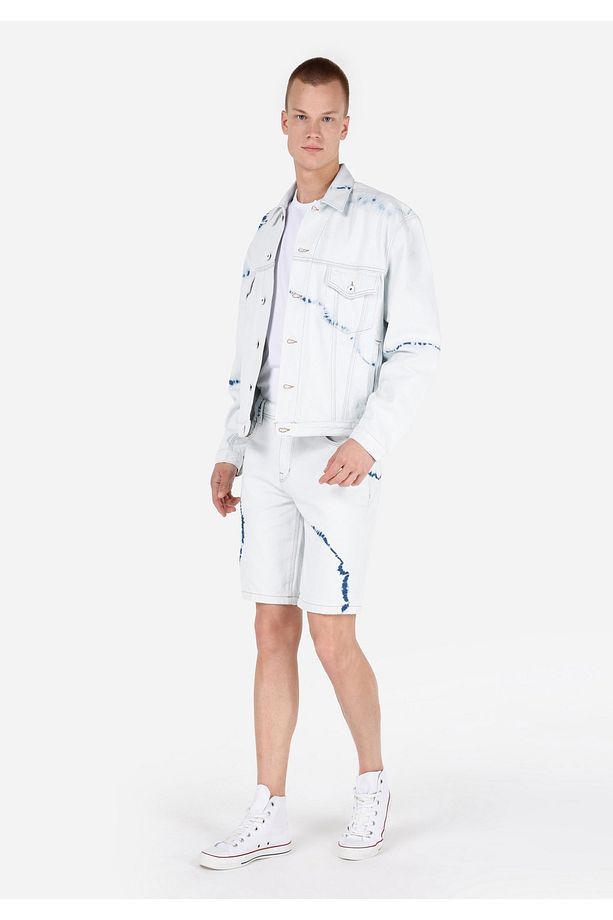 Regular Fit Orta Bel  Erkek Natural Jean Şort - 3