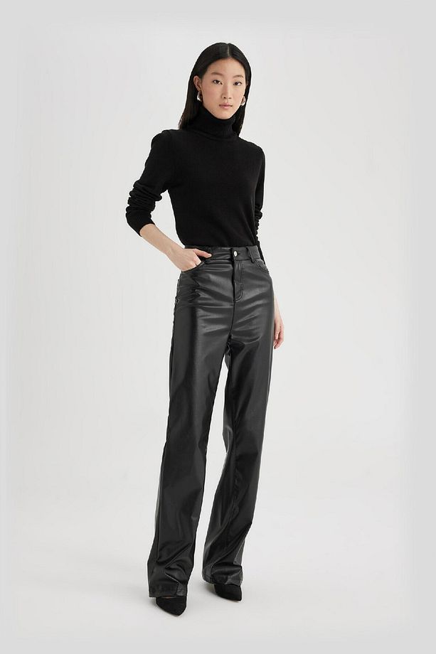 Regular Fit Yumuşak Dokulu Balıkçı Yaka Basic Düz Triko Kazak H1651az24wn - 5
