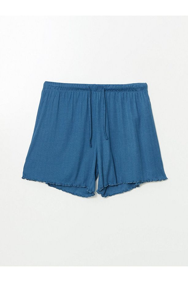 LCW DREAM Mavi V Yaka Kadın Şortlu Pijama Takımı - 4
