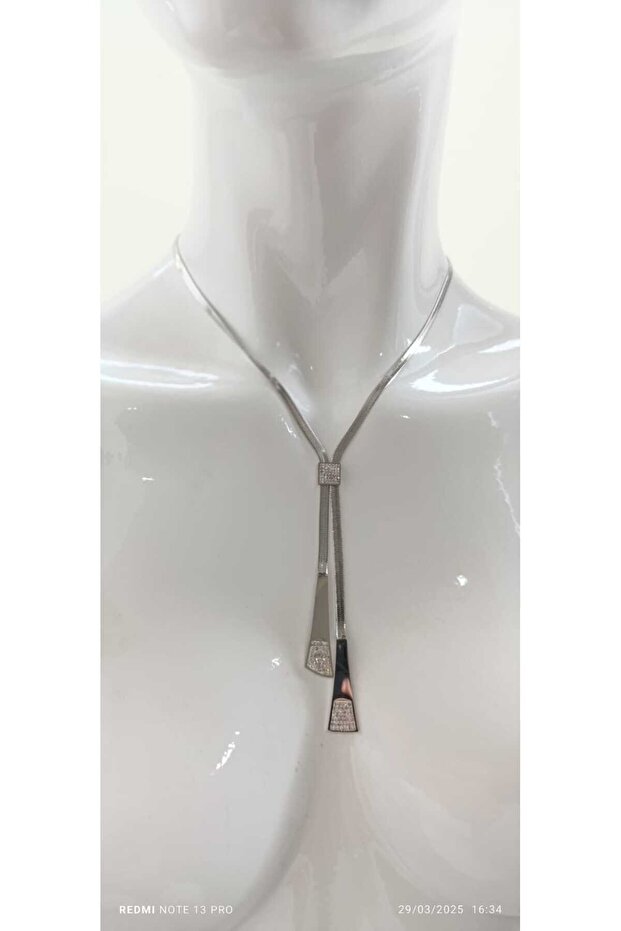 Çelik Kolye Kravat Model Gold - 1