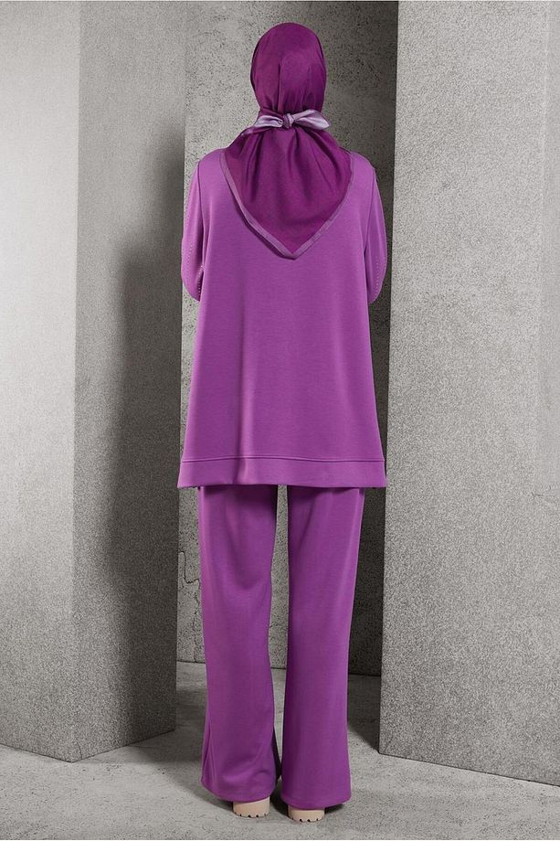Taşlı Pantolonlu Eşofman Takım 45041 - 3