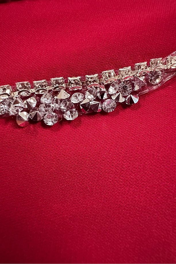 Pul Payet Detaylı Anvelop Elbise 43512 - 5