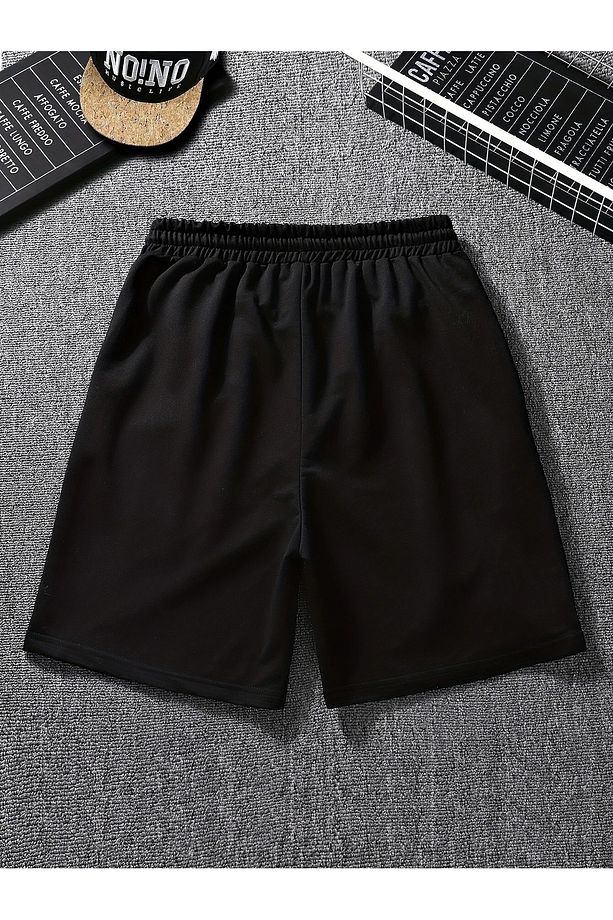 Erkekler için Günlük LA & NYC Basketbol Baskılı İpli Şortlar - %100 Polyester - 4