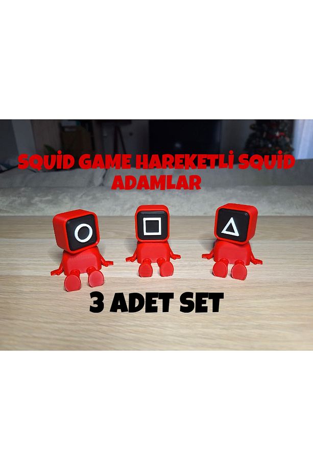 Squid Game Hareketli Squid Adamlar 3'lü Set - Squid Hareketli Adamlar - 1