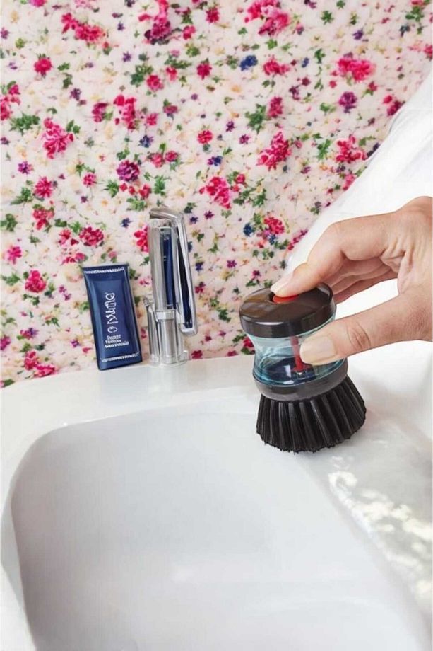 2'Li Bulaşık fırçası Deterjan Hazneli Fırça Pratik Çok Amaçlı Mutfak Banyo Lavabo Yıkama Fırçası - 4