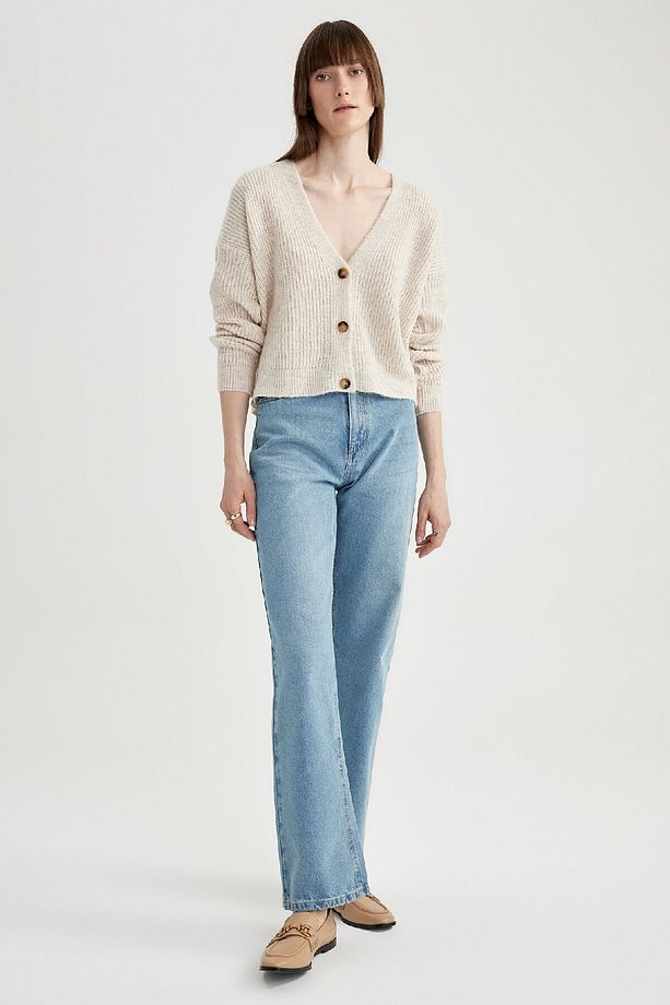 Regular Fit V Yaka Selanik Kumaş Hırka R1262az23wn - 2