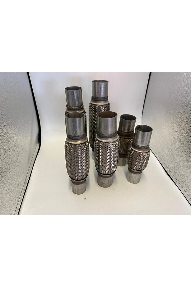 Egzoz Spiral Flex Borusu,51mmx 240mm Üniversal Tip,  Paslanmaz Çelik Çift Örgülü Flex Borusu - 6