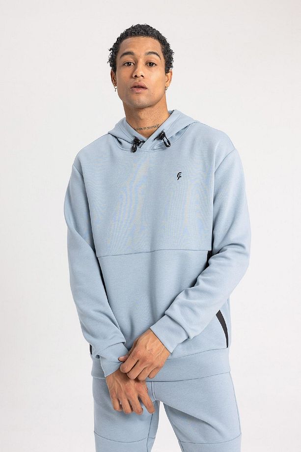 DeFactoFit Standart Fit Bisiklet Yaka Skuba Dalgıç Kumaş Sporcu Sweatshirt B4757AX24SP - 4