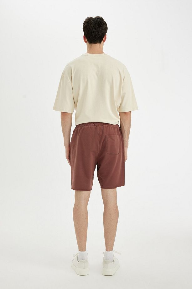 Slim Fit Dar Kesim Dar Paça Cepli Basic Düz Şort B8673ax24sm - 7