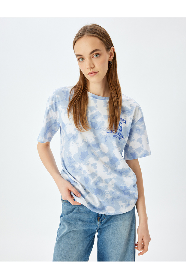 Blue Printed T-Shirt