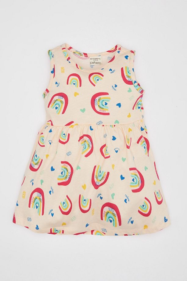 Kız Bebek Desenli Kolsuz Elbise C0074a524sm - 1