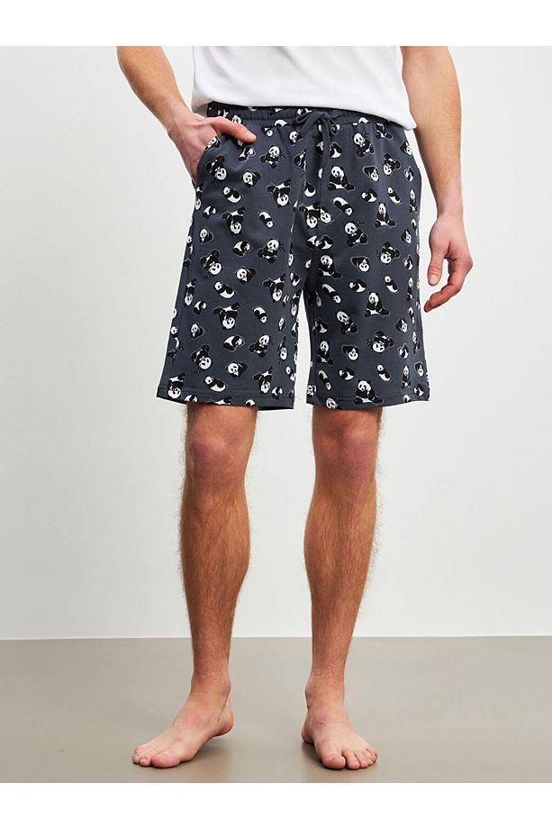 Mavi Slim Fit Erkek Pijama Alt Şort - 2