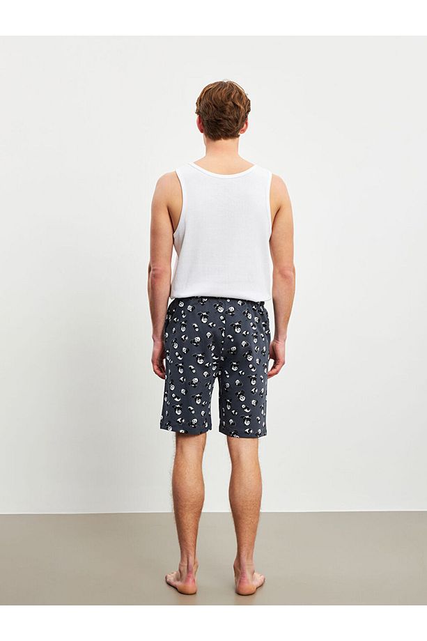 Mavi Slim Fit Erkek Pijama Alt Şort - 3
