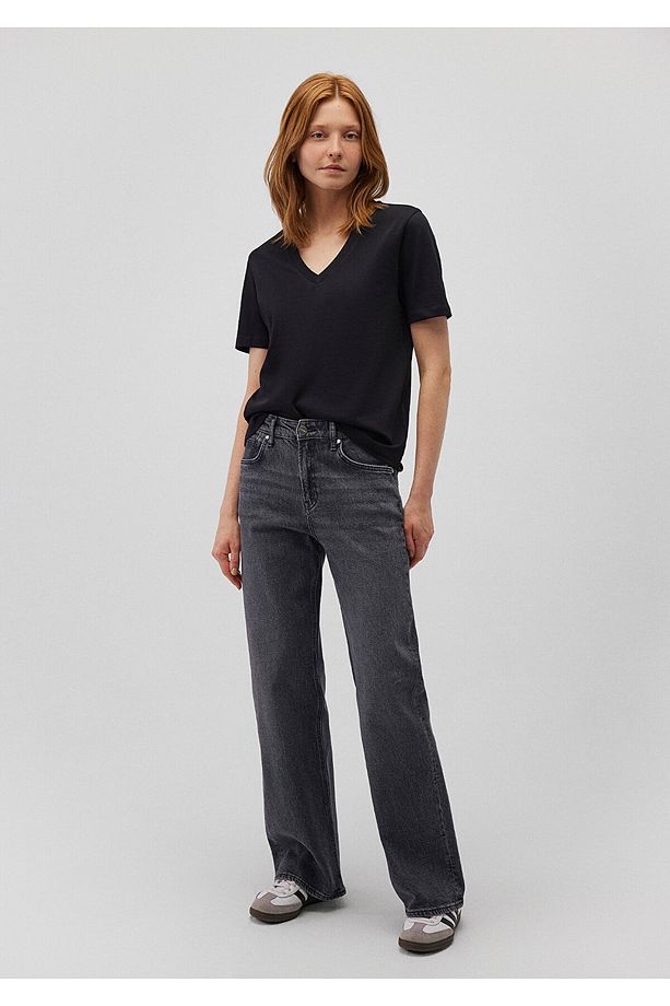 Siyah Basic Tişört Regular Fit / Normal Kesim 1612783-900 - 2