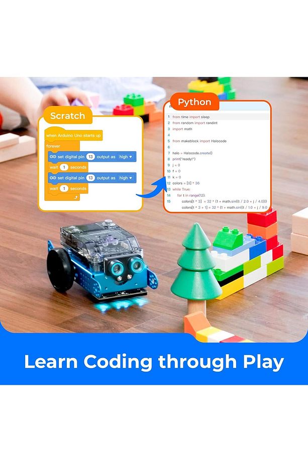 mBot 2, WiFi Uzaktan Kumandalı Yapay Zeka Robot Oyuncağı, Scratch ve Python Uyumlu - 3